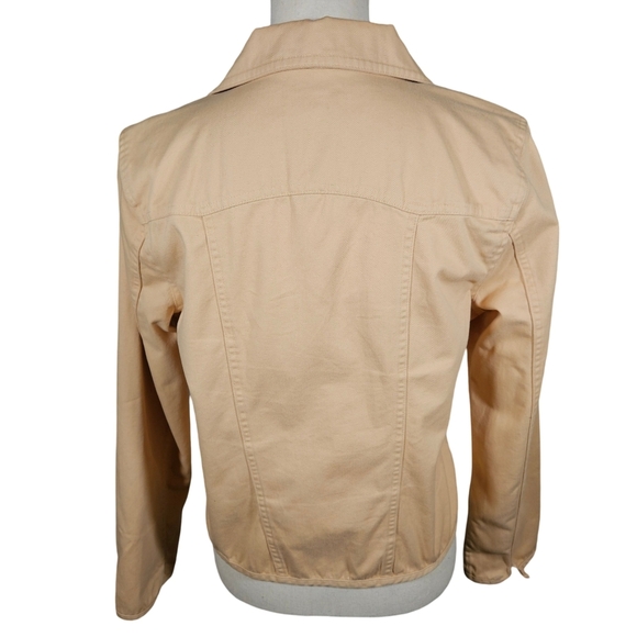 Christopher & Banks Button Up Long Sleeve Jean Jacket, Light Yellow, Small - Picture 5 of 15